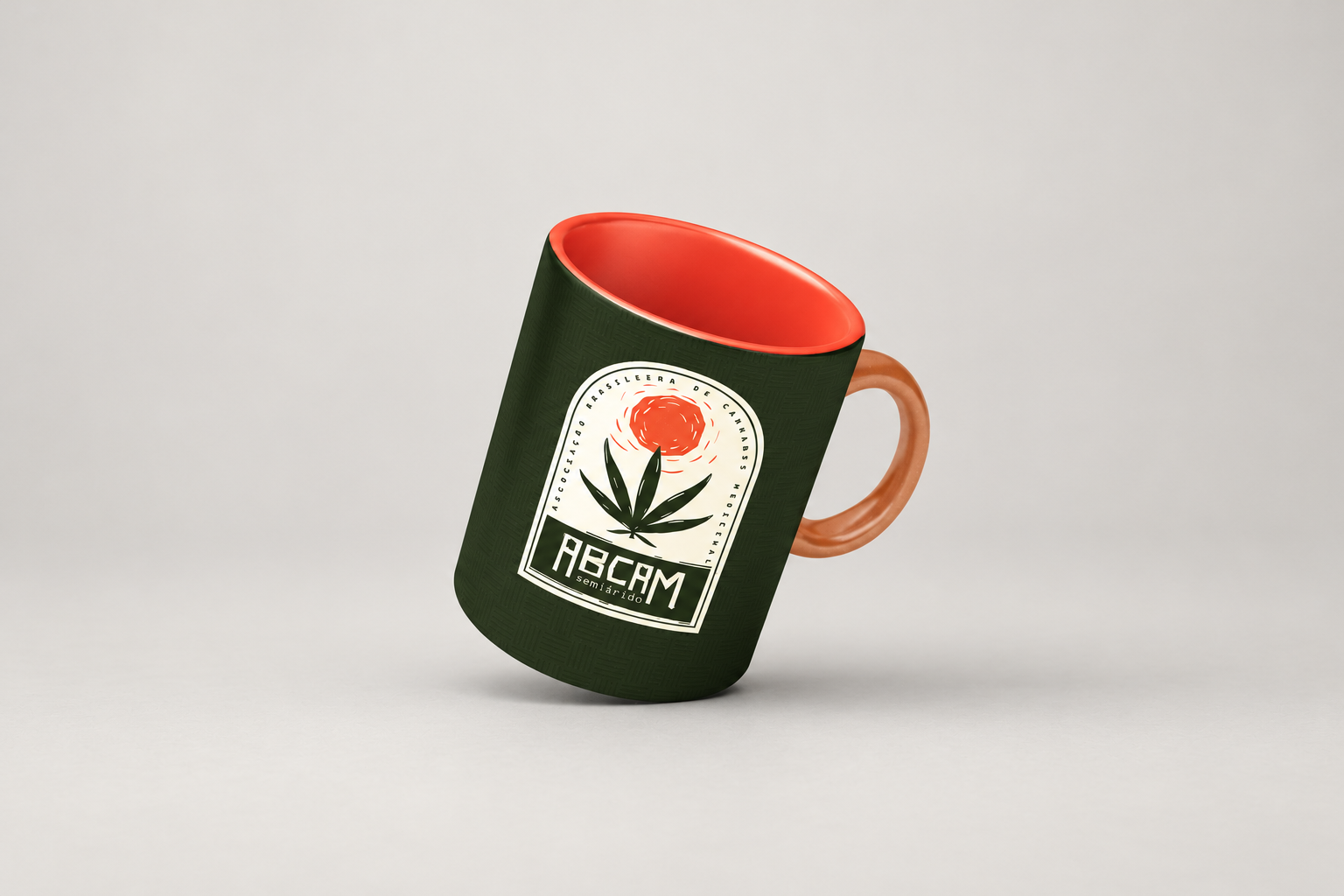 Caneca verde personalizada da ABCAM Semiárido